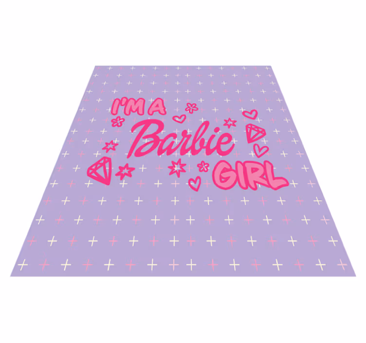 Quote rug i'm a barbie girl in a dream world - TenStickers
