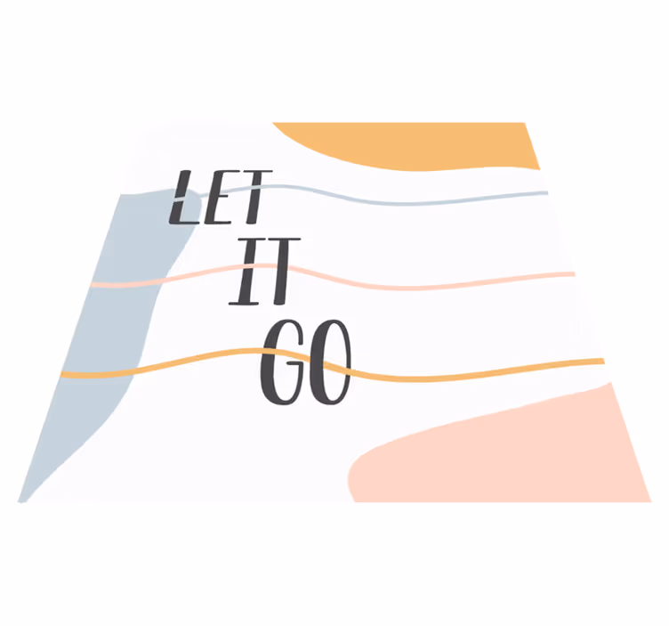 Quote rug in pastel colors with let it go design - TenStickers