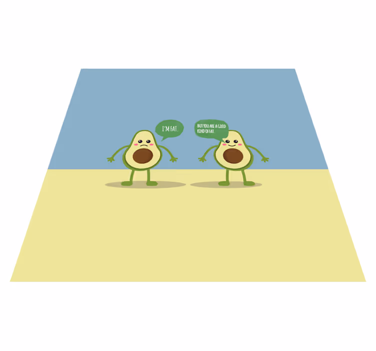 Quote rug avocado good fat saying - TenStickers