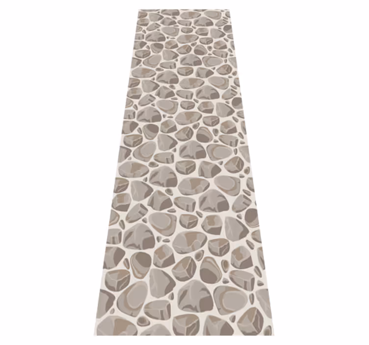 Texture rug with rustic stone effect in japandi style - TenStickers