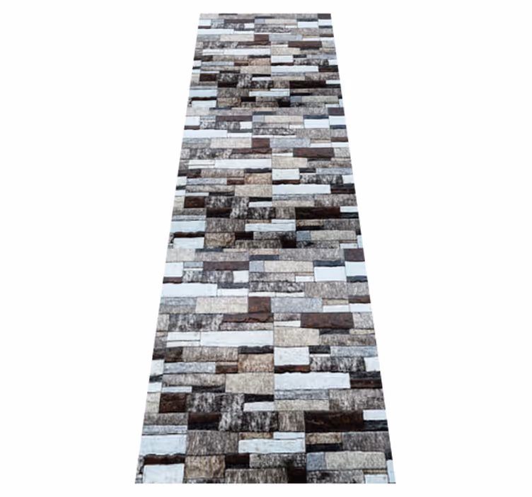Texture rug in elegant gray stone design - TenStickers