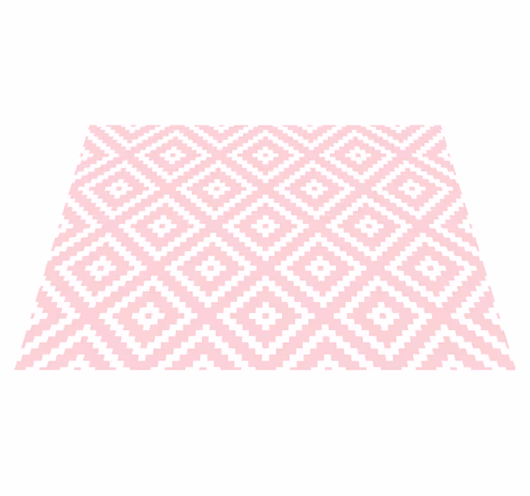 Texture rug with pink squares geometric pattern - TenStickers