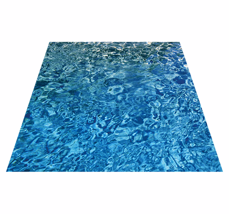 Texture rug in blue realistic water design - TenStickers