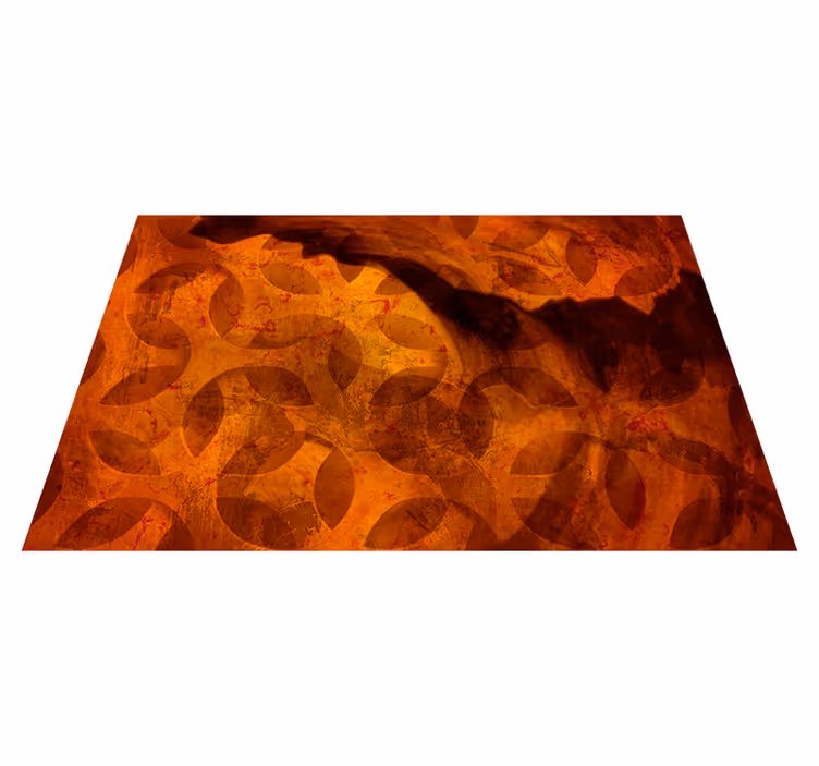 Geometric rug abstract geometric orange - TenStickers