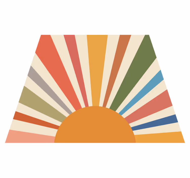 Geometric rug colorful sun wall art - TenStickers