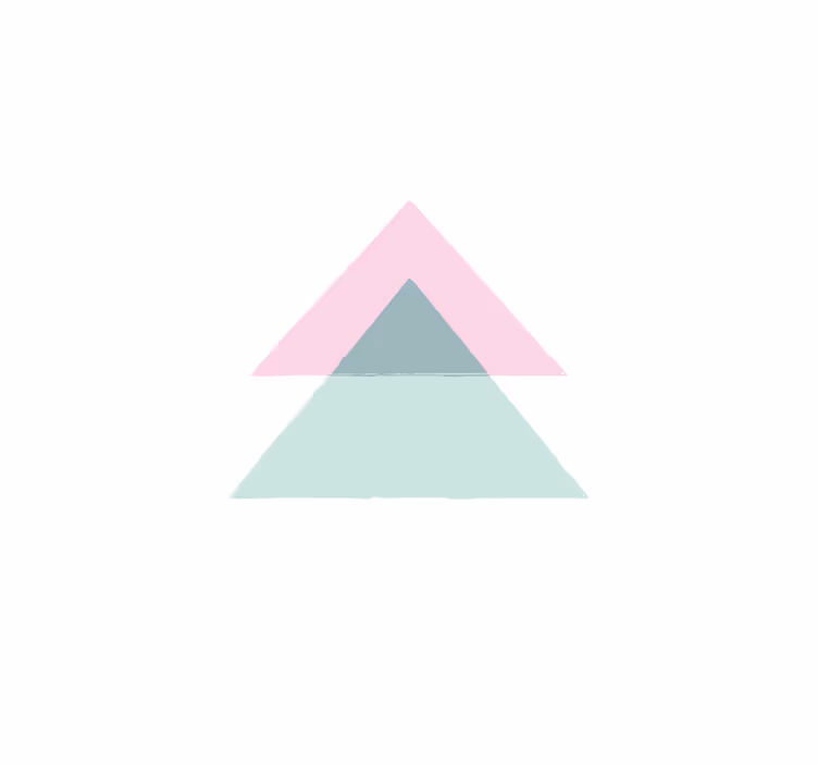 Geometric rug in blue and pink triangle design - TenStickers