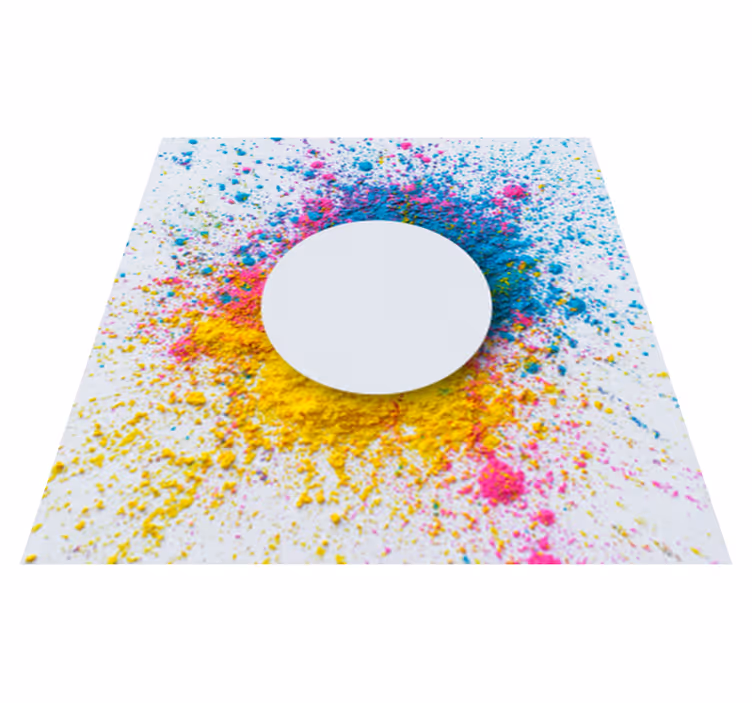 Geometric rug circle splash - TenStickers