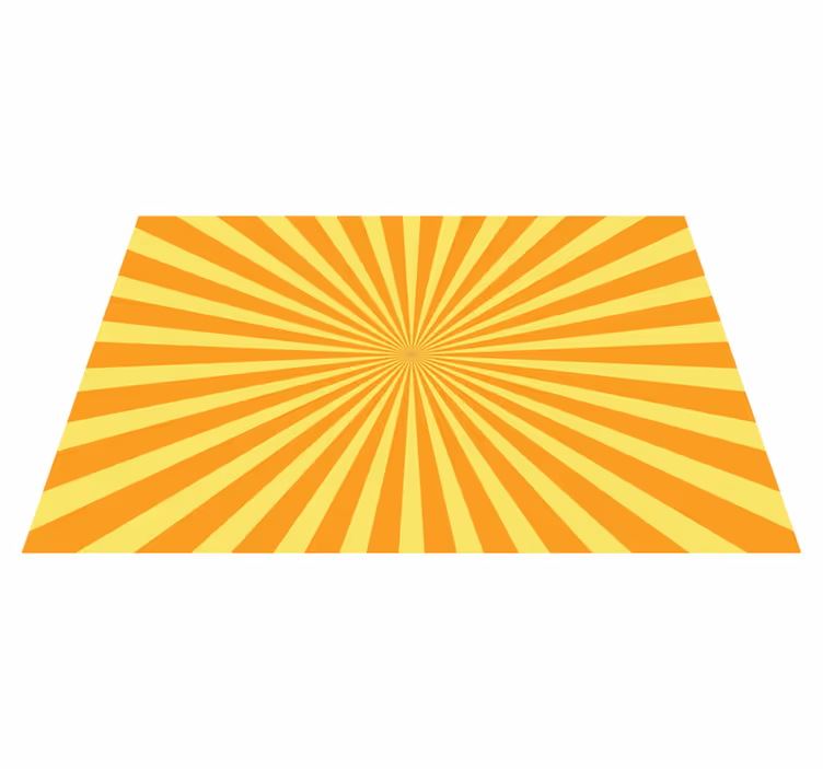 Geometric rug abstract sunset in orange tones - TenStickers