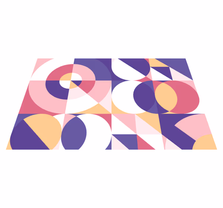 Geometric rug with abstract geometric art design - TenStickers