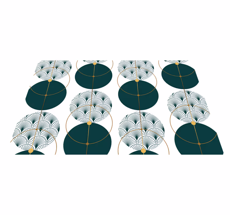 Geometric rug in glamour style geo art - TenStickers
