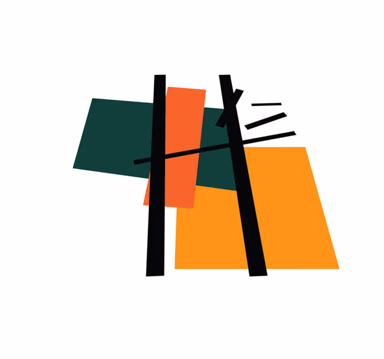 Geometric rug squares and rectangles abstract art - TenStickers