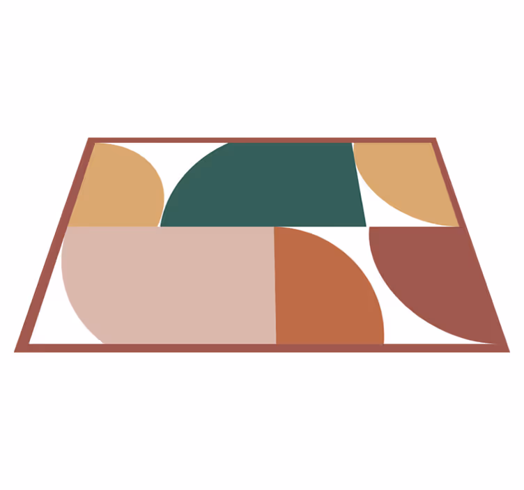 Geometric rug with abstract pattern design - TenStickers