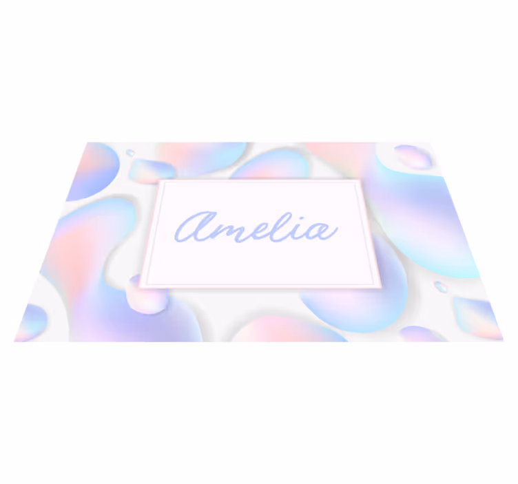 Geometric rug personalised gradient fluid design - TenStickers