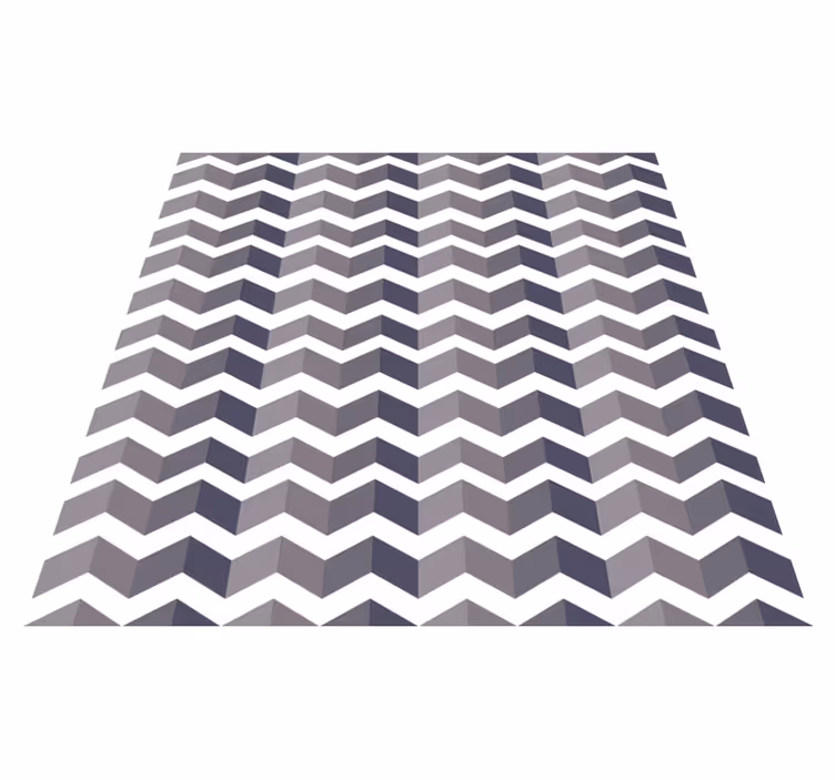 Geometric rug with black and white zigzag pattern - TenStickers