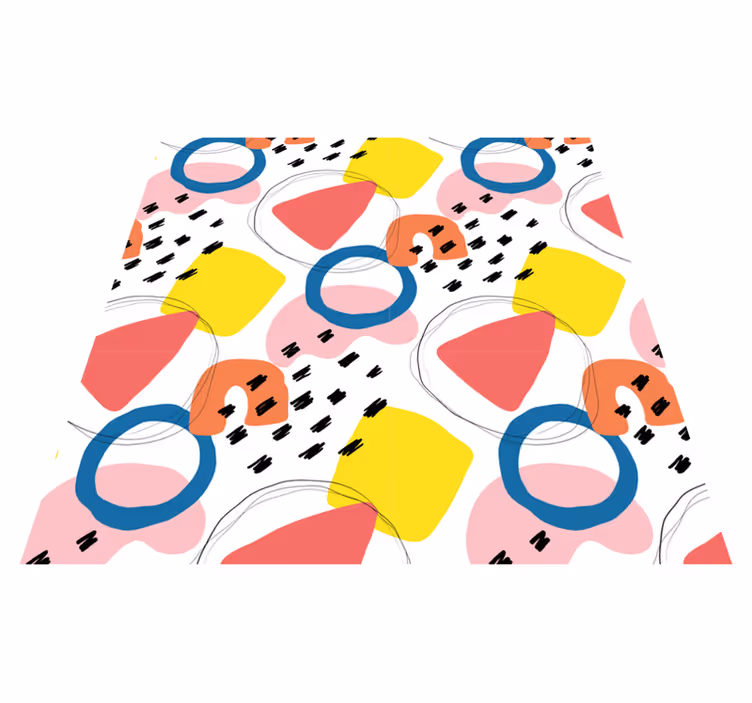 Geometric rug with painting art geometric pattern - TenStickers