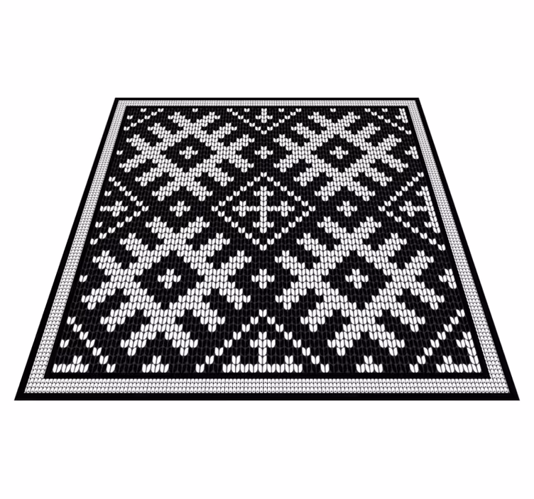 Geometric rug viking chained squares design - TenStickers