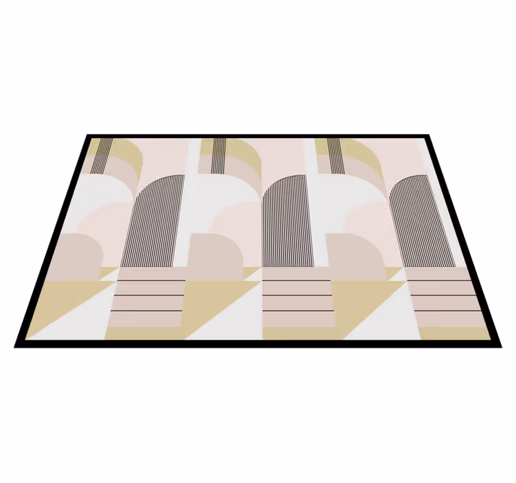 Pastel geometric urban design geometric rug - TenStickers