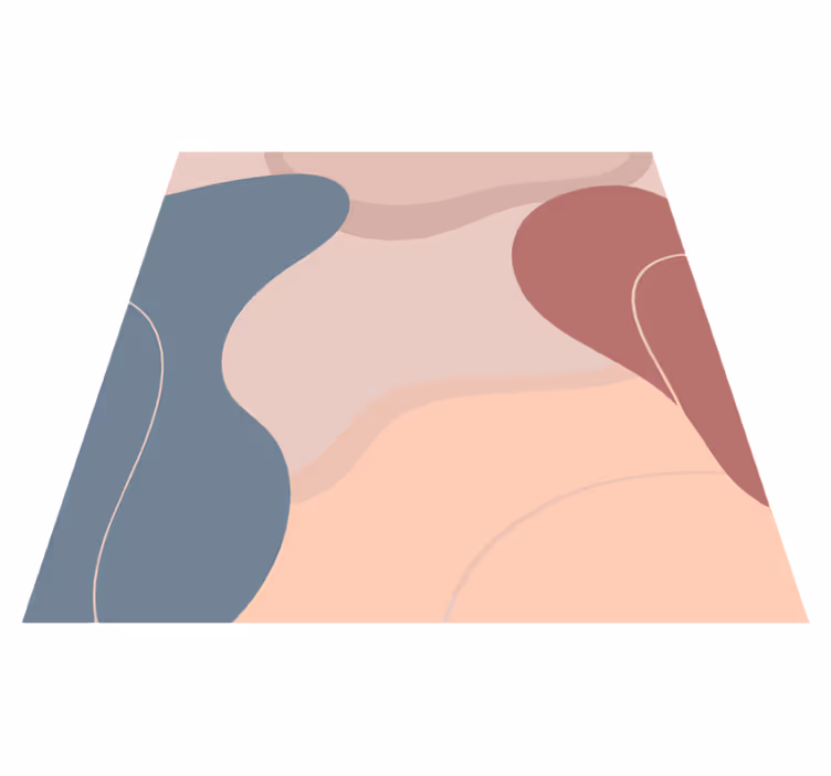 Geometric rug in soft wall art hues - TenStickers