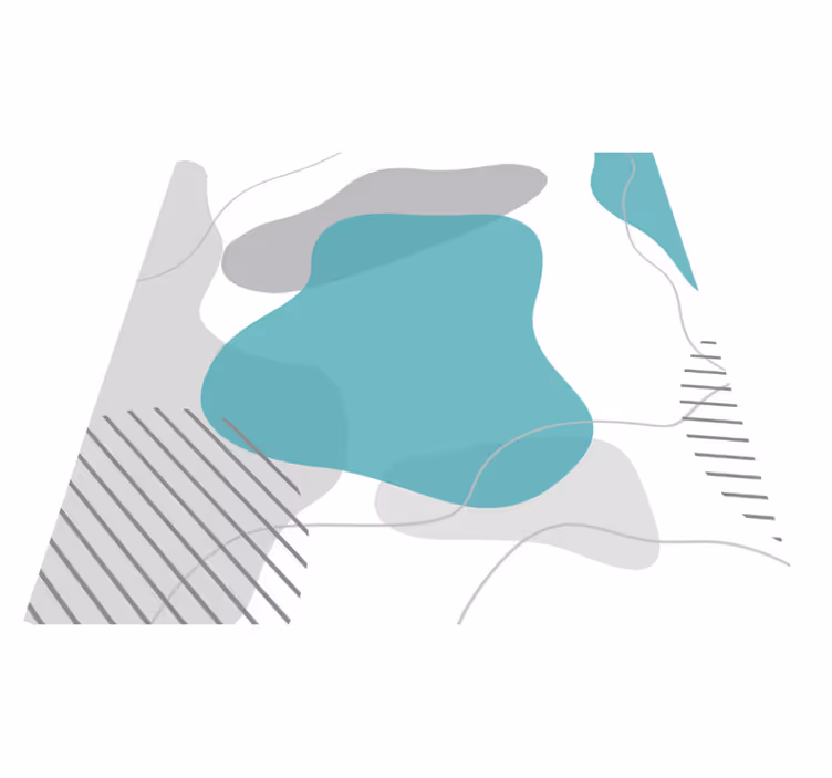 Geometric rug in blue and green shapes - TenStickers