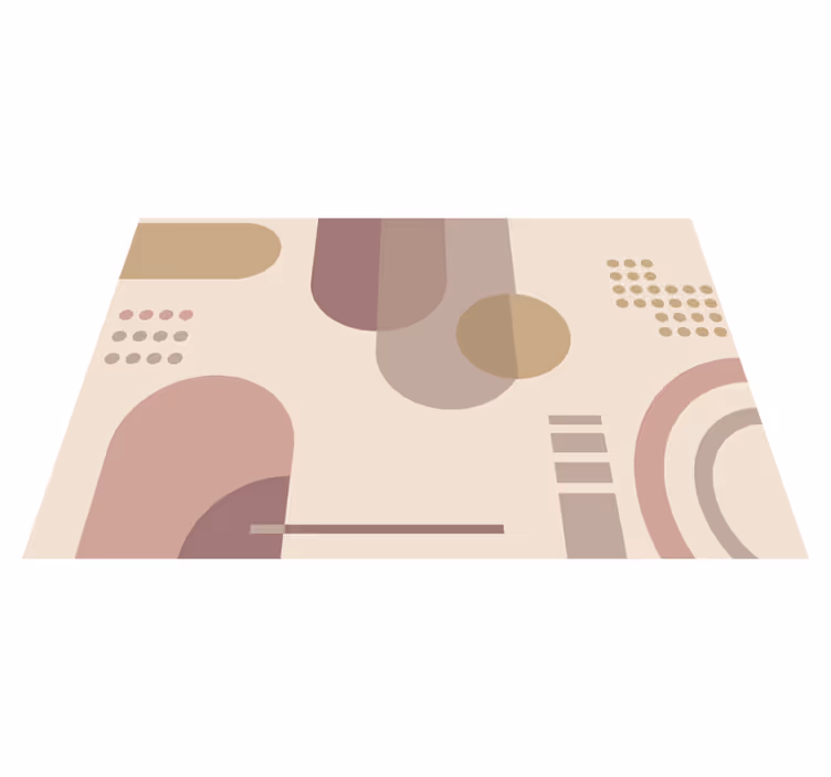 Geometric rug in gray and brown pattern - TenStickers