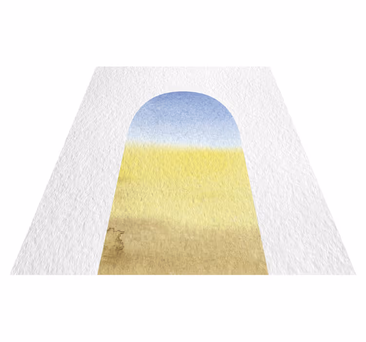Geometric rug watercolor arch design - TenStickers