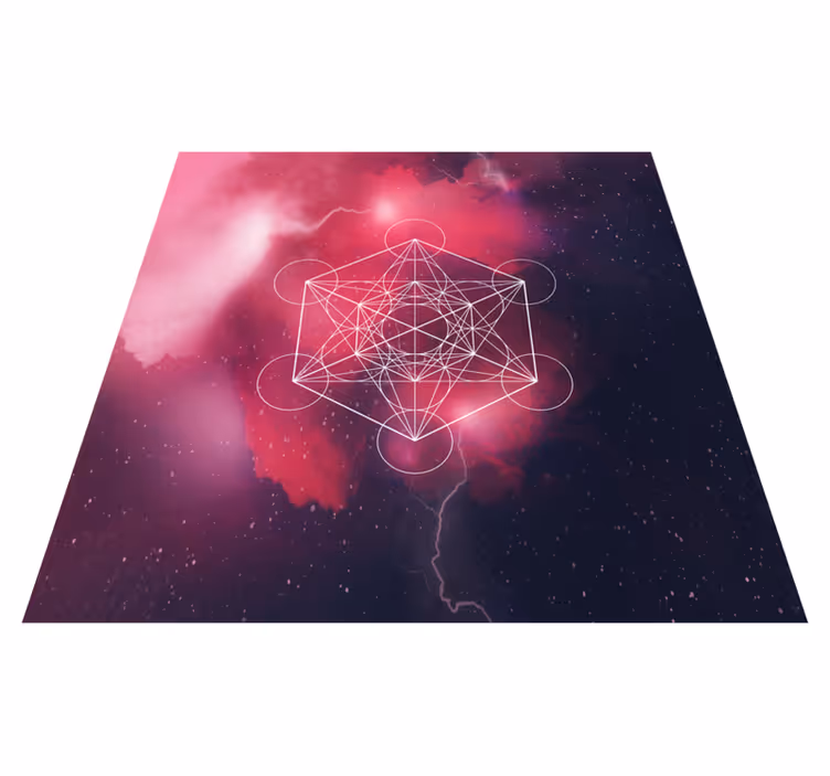 Geometric rug metatron symbol - TenStickers