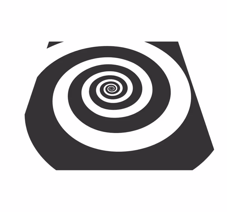 Geometric rug spiral motion - TenStickers