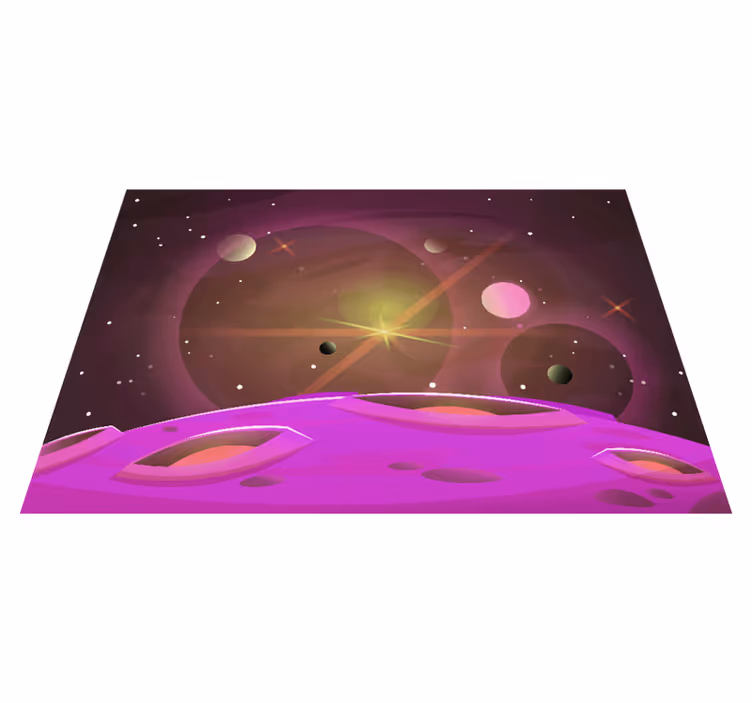 Kids carpet with futuristic space views - TenStickers
