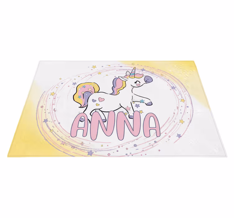 Kids carpet with magical unicorn design - TenStickers