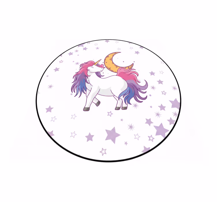 Kids carpet unicorn and moon design - TenStickers