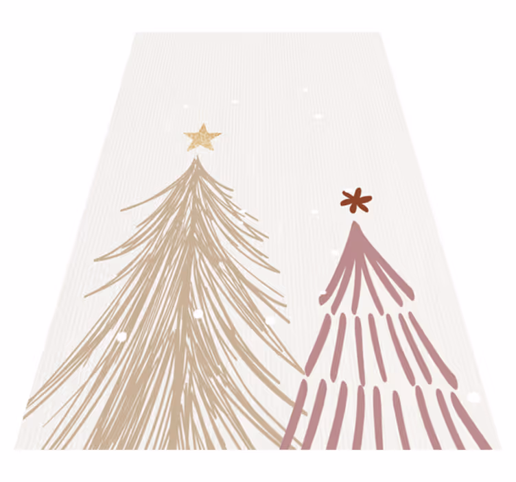 Christmas rug minimalist christmas tree - TenStickers
