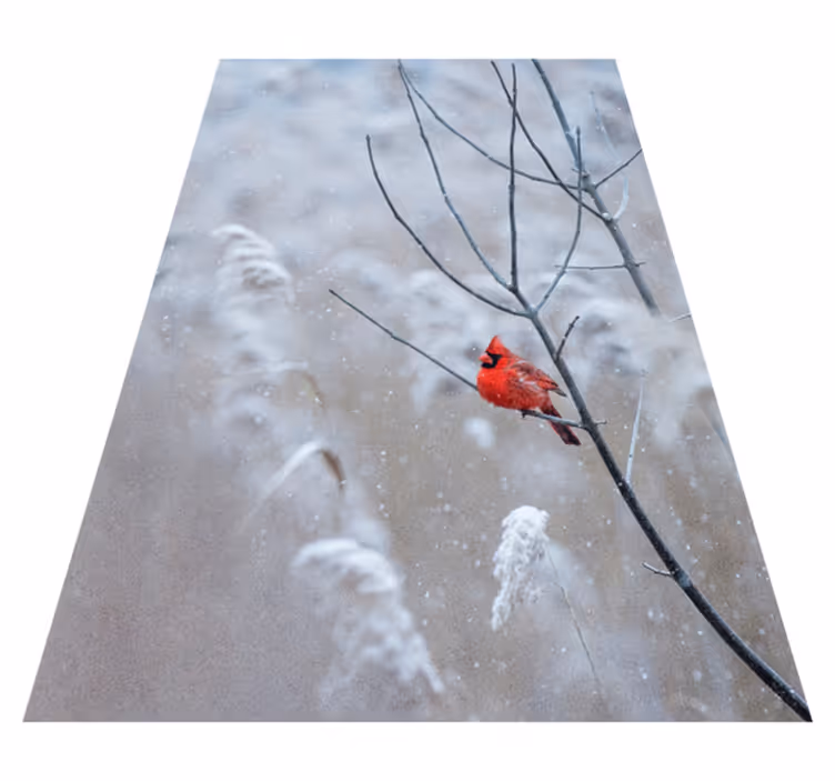 Christmas rug with festive christmas bird design - TenStickers