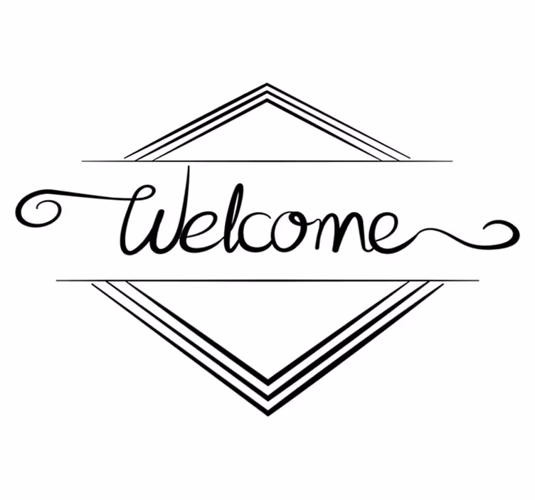 Entrance hall rug minimalist style welcome - TenStickers