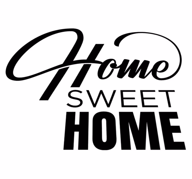 Entrance hall rug home sweet home minimalist stickers - TenStickers