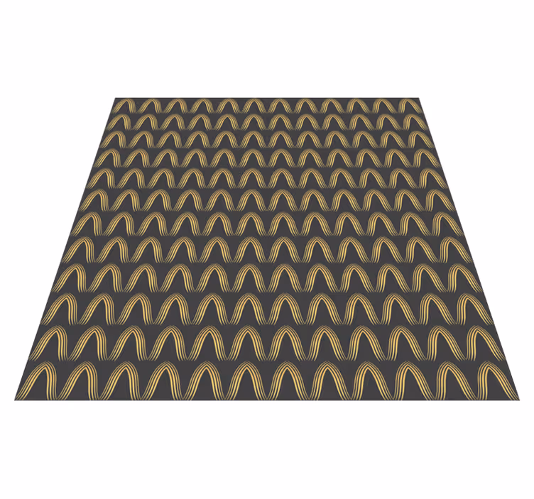 Entrance hall rug in abstract gold and grey colors - TenStickers
