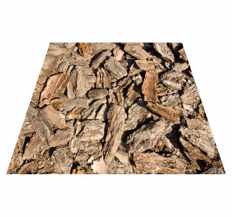 Entrance hall rug in brown rustic tree bark - TenStickers