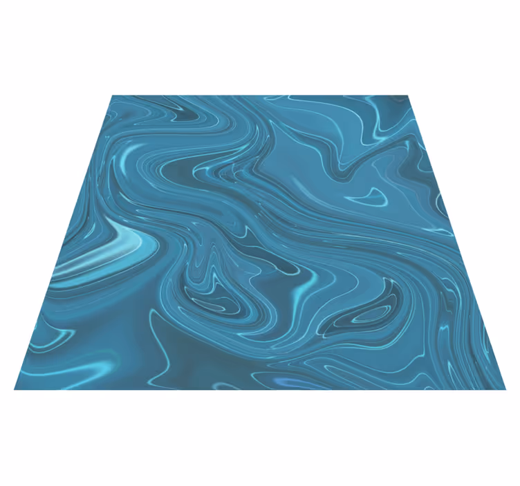 Entrance hall rug in abstract grey and turquoise cement - TenStickers