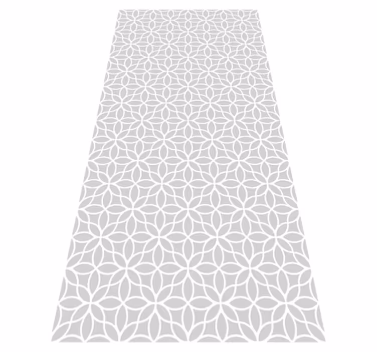 Living room rug in gray and white modern pattern - TenStickers