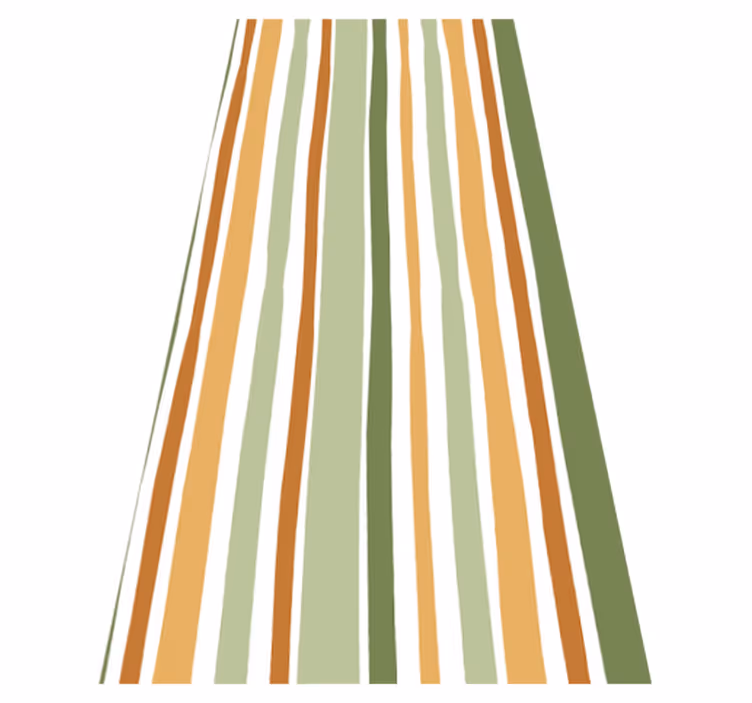Thin green and yellow living room rug - TenStickers