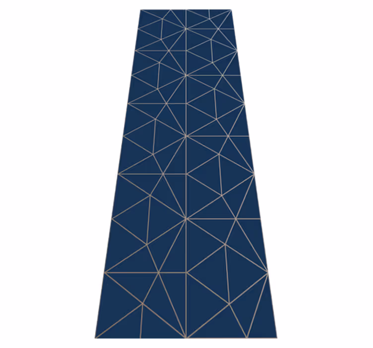Living room rug geometric triangle prism design - TenStickers
