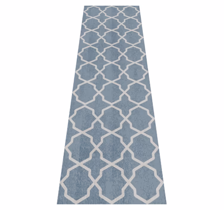 Gray hamptons pattern living room rug - TenStickers