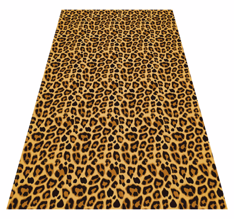 Leopard skin animal print vinyl rug - TenStickers