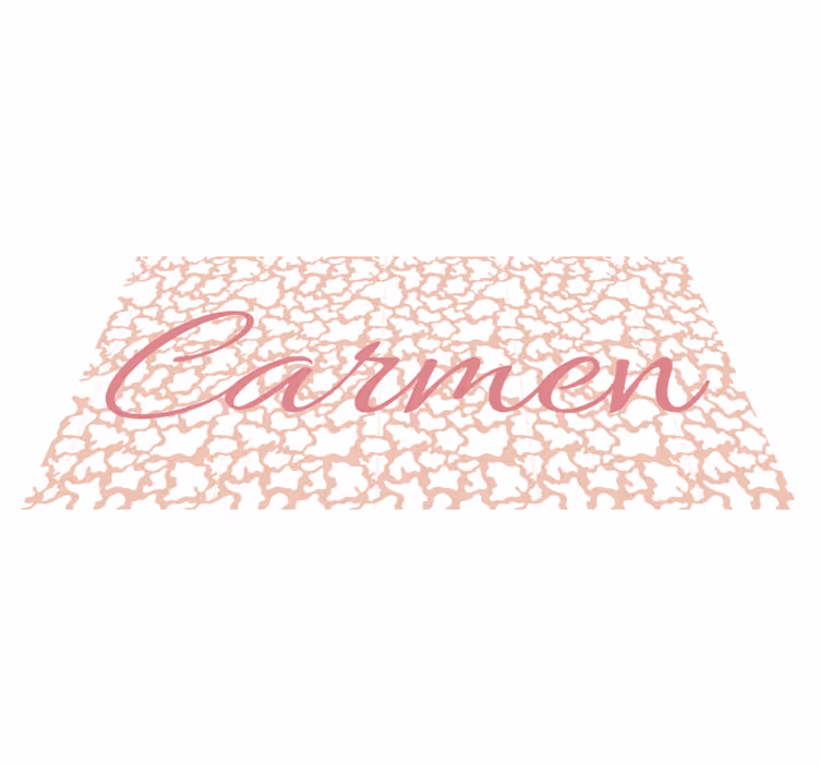 Pink personnalised animal print vinyl rug - TenStickers