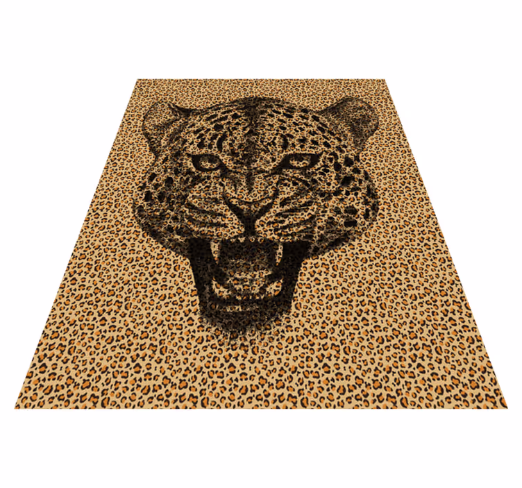 Leopard Pattern animal print rug - TenStickers
