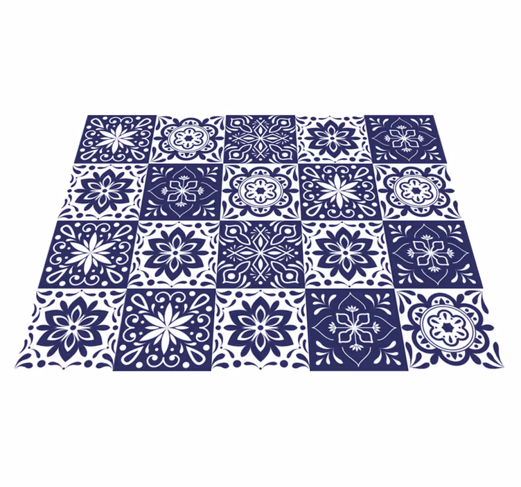 Tile Appearance Living Area tile carpet - TenStickers