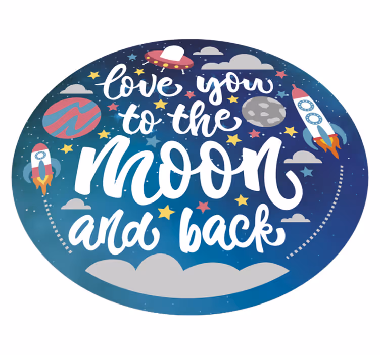 Celestial Nursery Circular Design quote rug - TenStickers