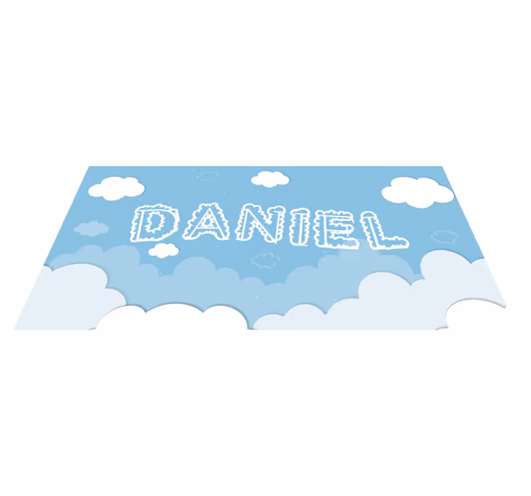 Cloudy Sky Personalization bedroom carpet - TenStickers