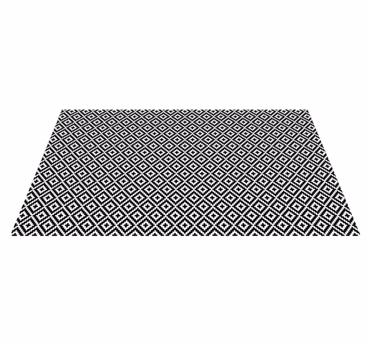 Tribal square geometric ethnic vinyl rug - TenStickers