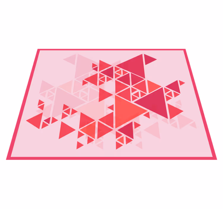 Geometric Pink Intersecting Triangles geometric rug - TenStickers