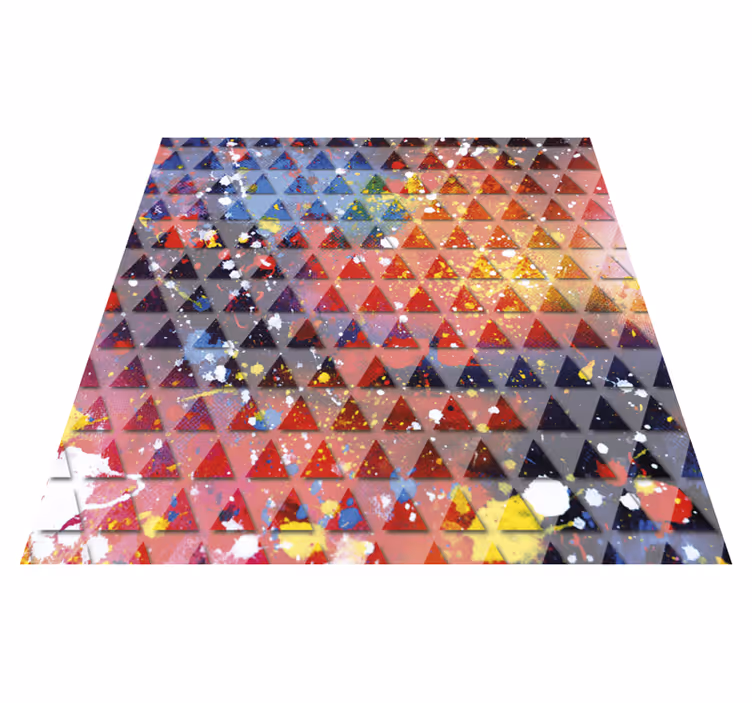 Vinyl rug triangle paint stains - TenStickers